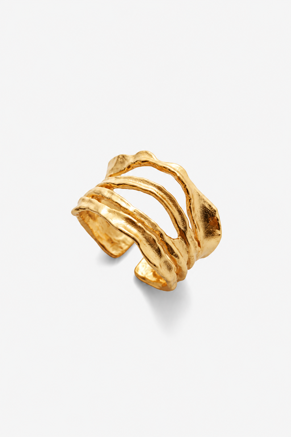Gold Textured Stackable Ring
