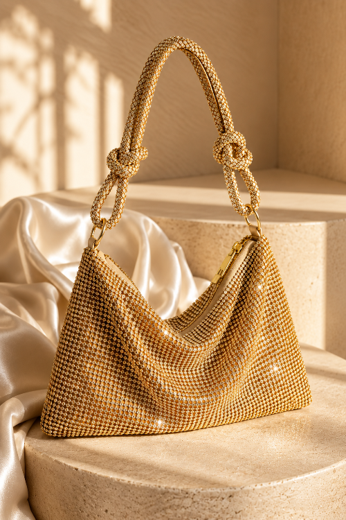 Celeste Rhinestone Shoulder Bag