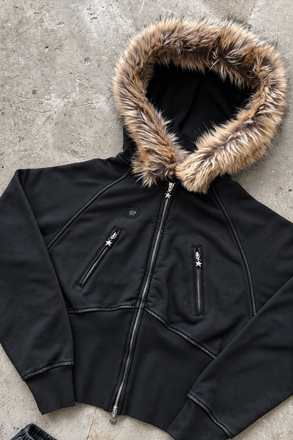 Aria Faux Fur Zip-Up Hoodie