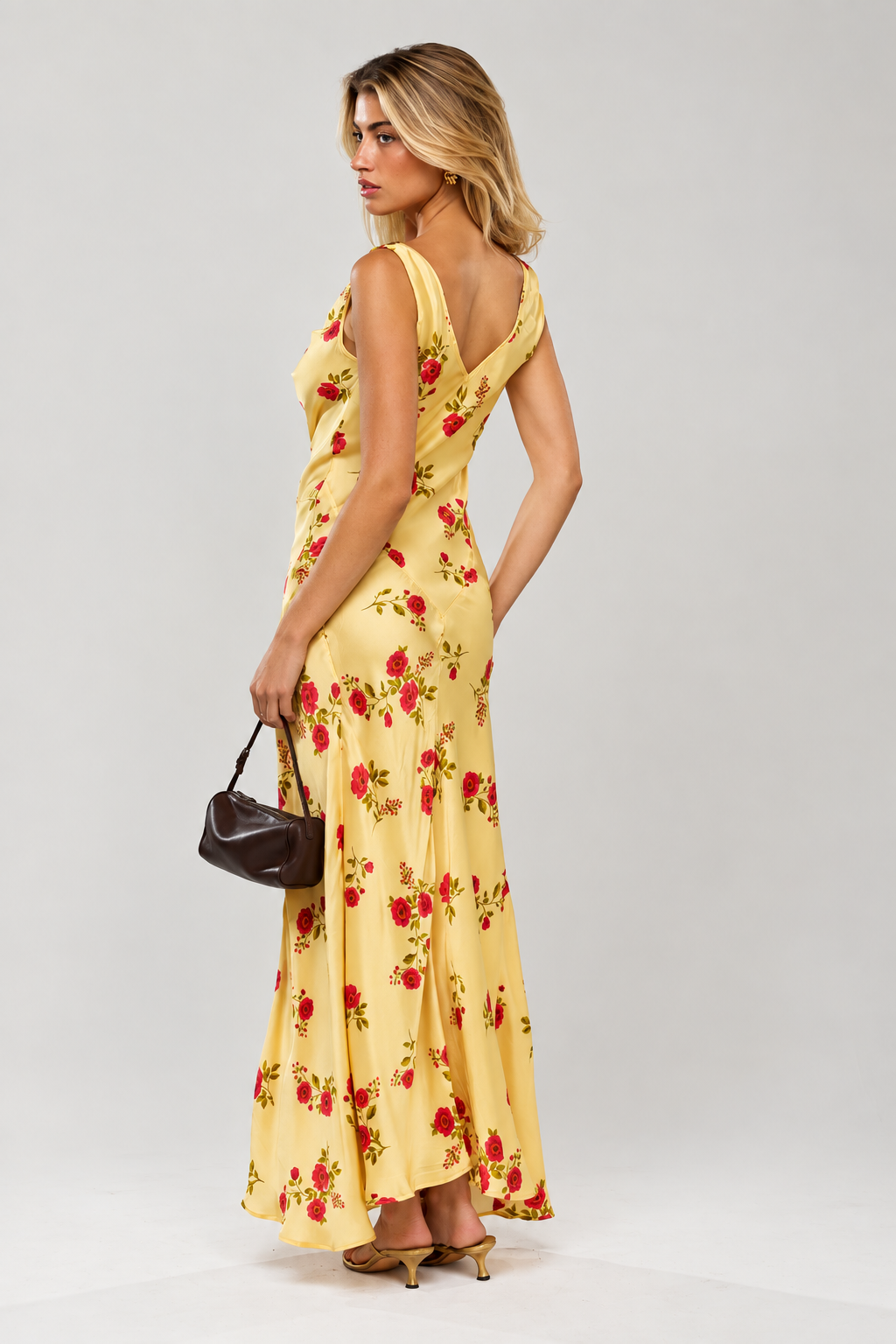 Floral Ruched Maxi Dress