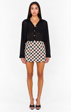 Cropped Button-Up Blouse