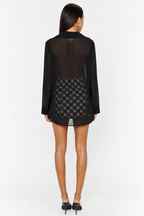 Cropped Button-Up Blouse