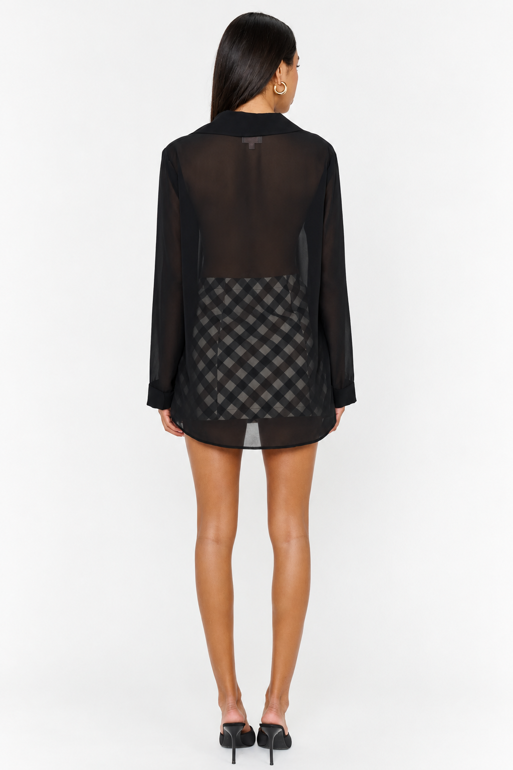 Cropped Button-Up Blouse