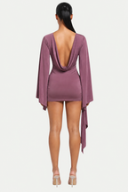 Ruched Draped Mini Dress