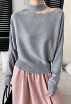 Off-Shoulder Turtleneck Sweater