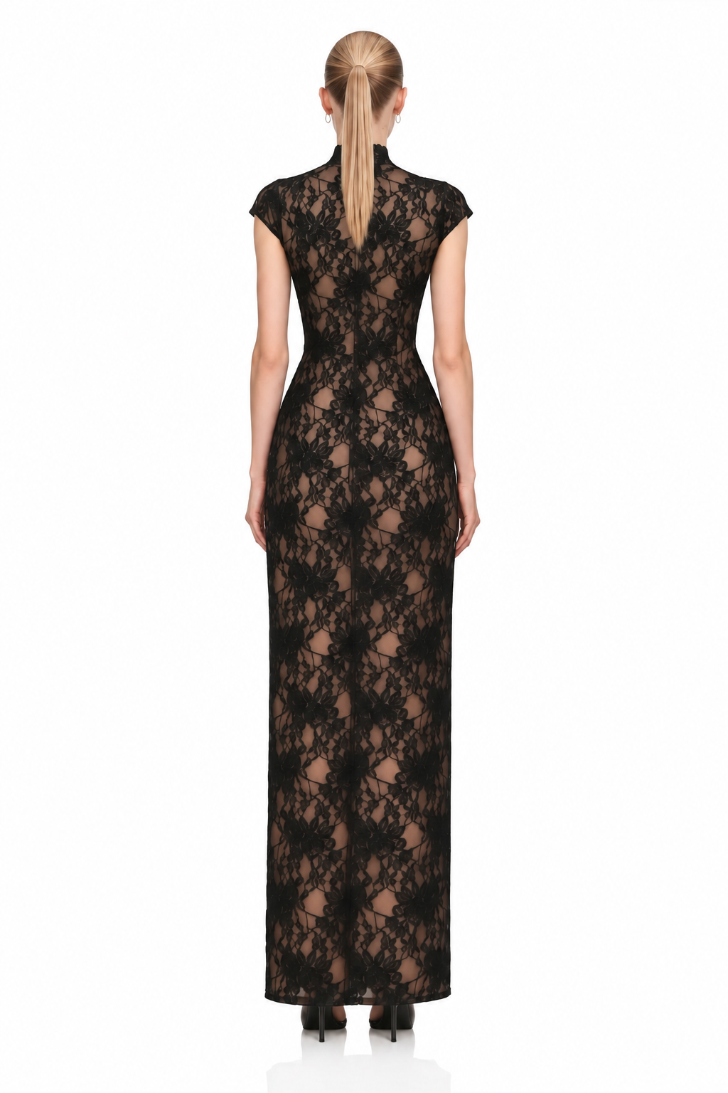 Lace Cutout Maxi Dress