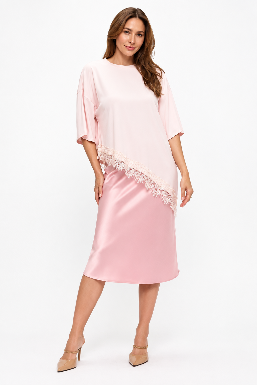 Satin Midi Skirt