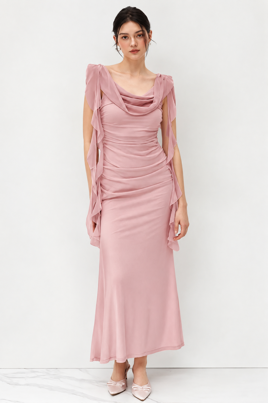Ruffle Mermaid Maxi Dress