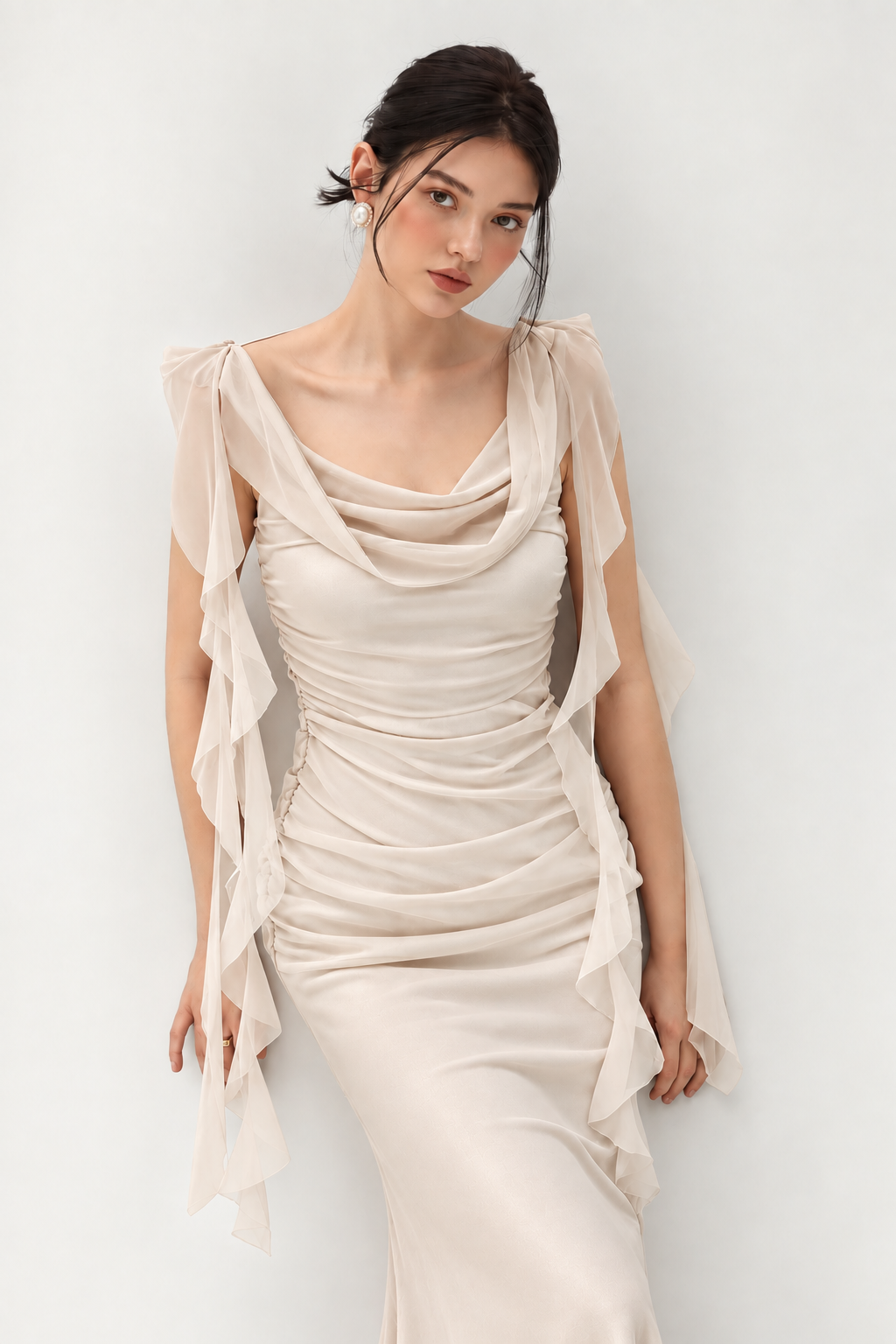 Ruffle Mermaid Maxi Dress