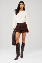 Tiered Ruffle Mini Skirt
