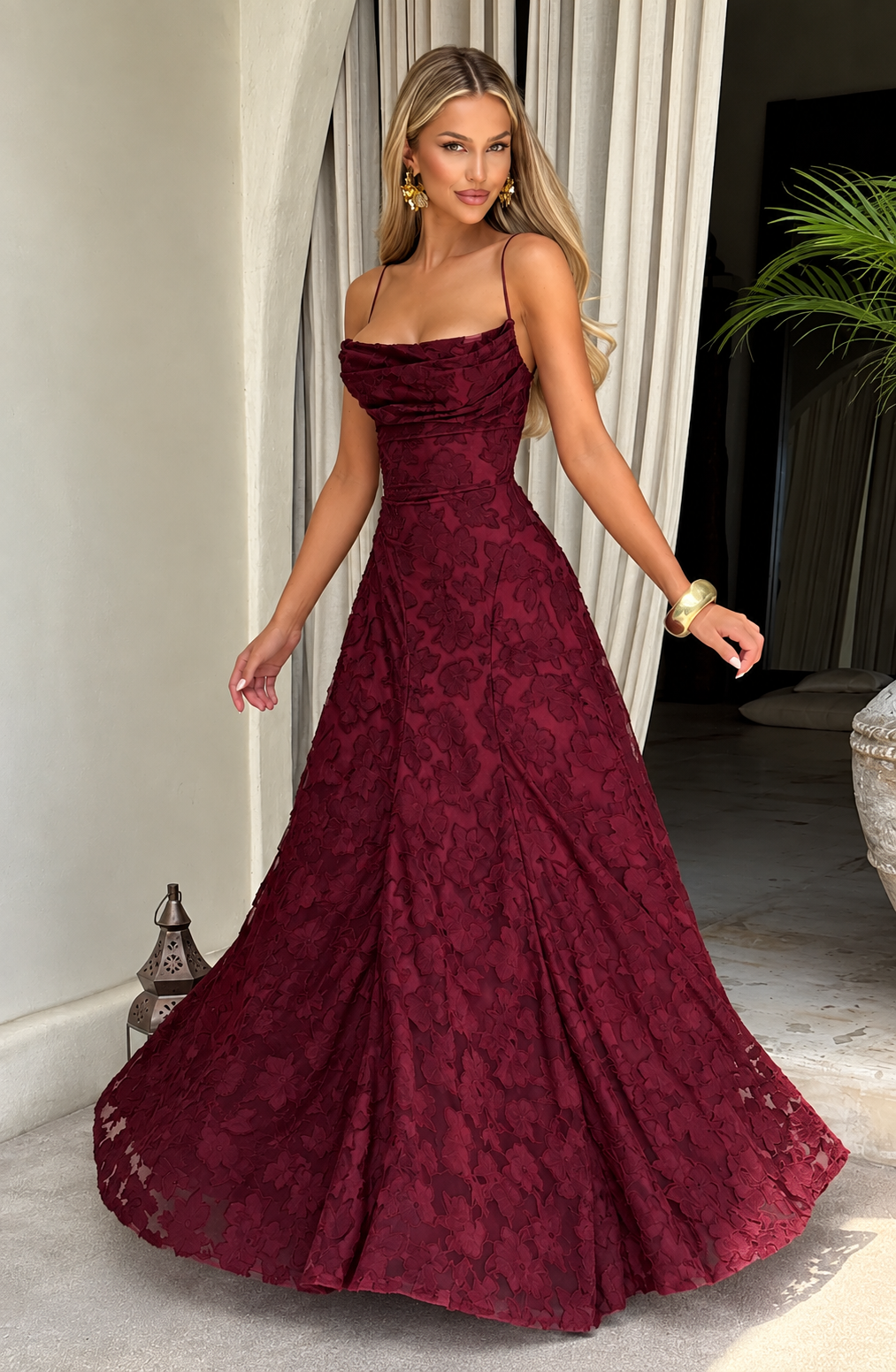 Floral Lace Maxi Dress