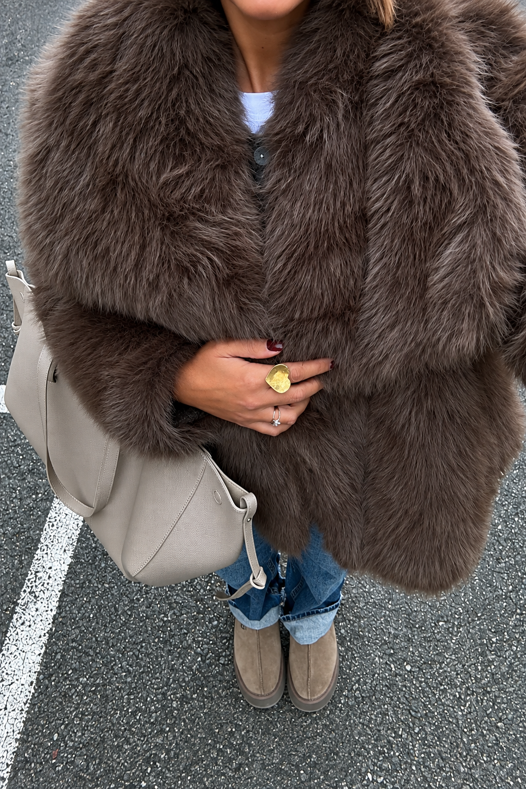 Faux Fur Oversized Coat