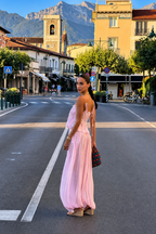 Lace Detail Pleated Two-Piece Set