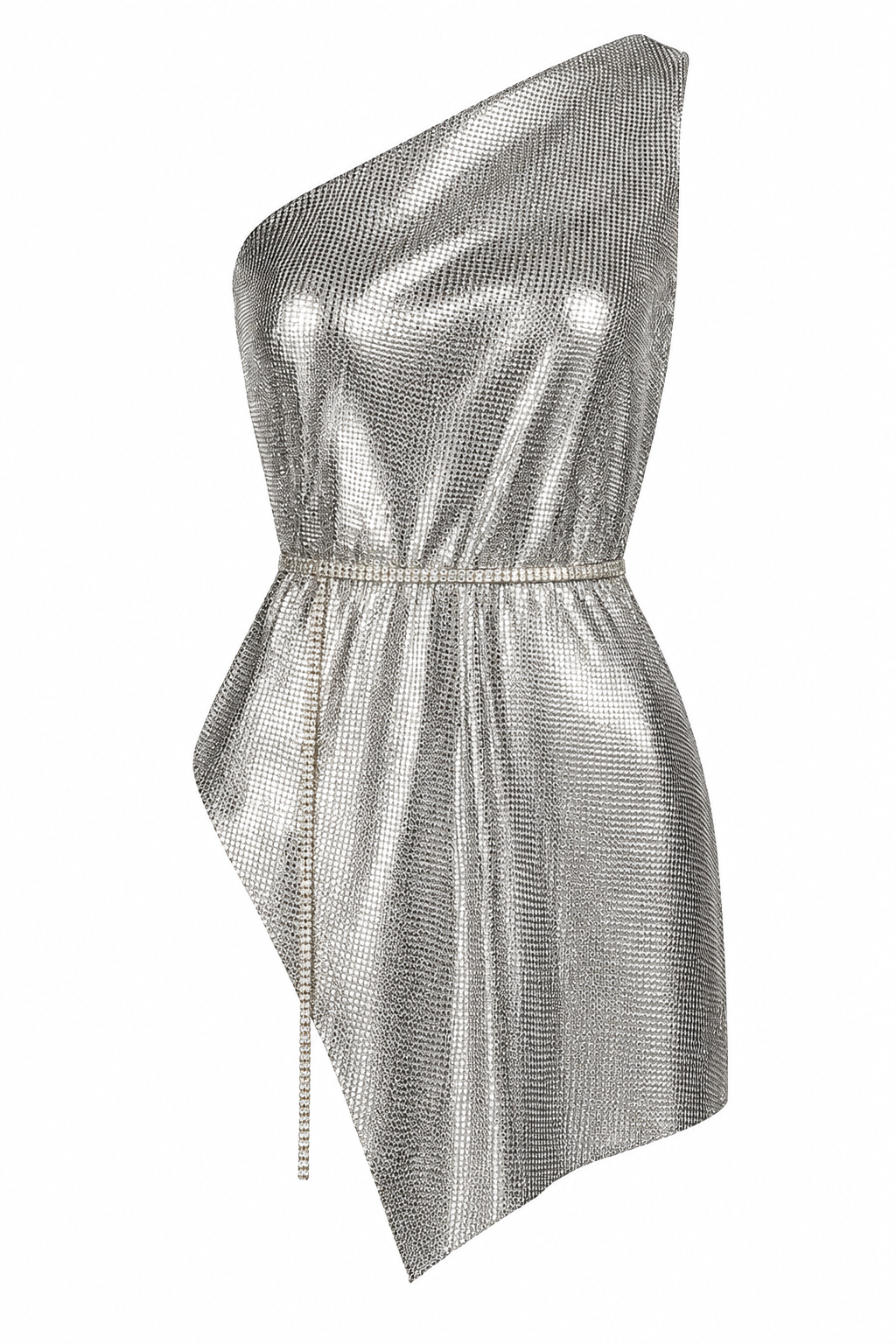 One-Shoulder Sequin Mini Dress