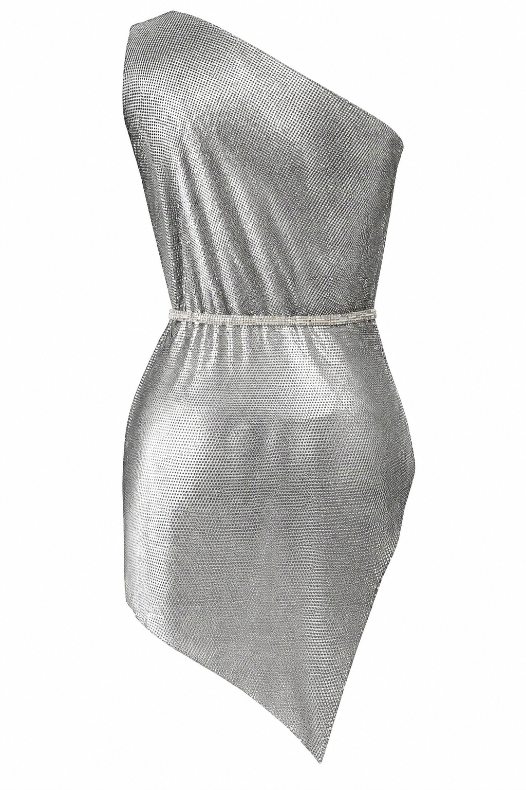 One-Shoulder Sequin Mini Dress
