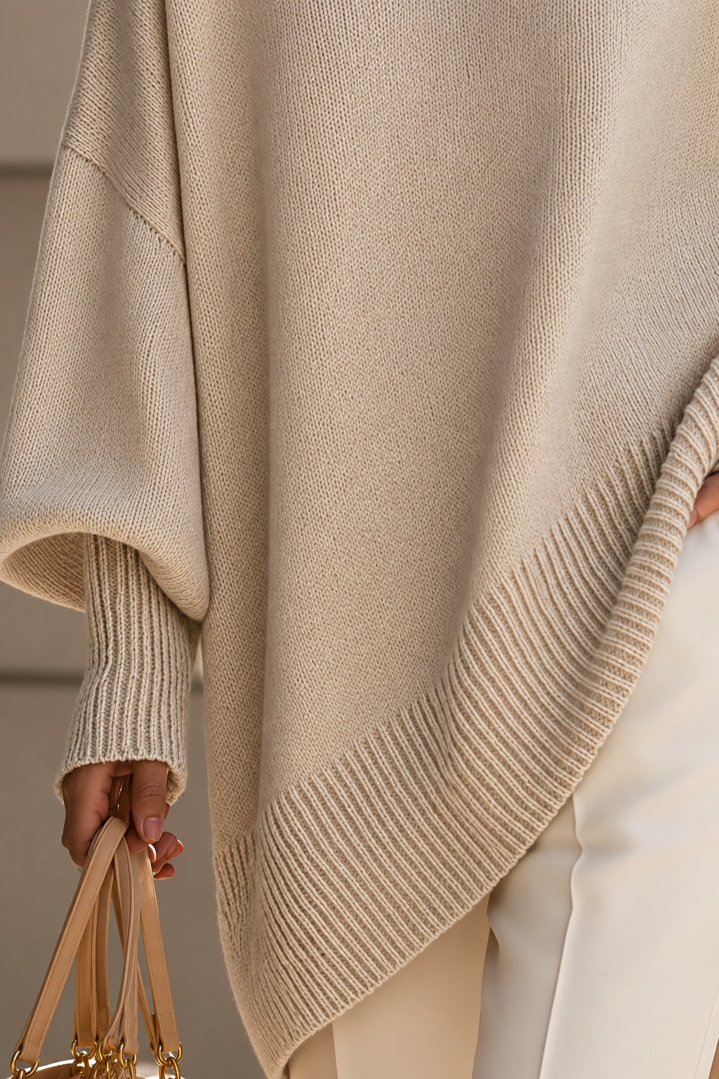 Oversized Batwing Knit Sweater