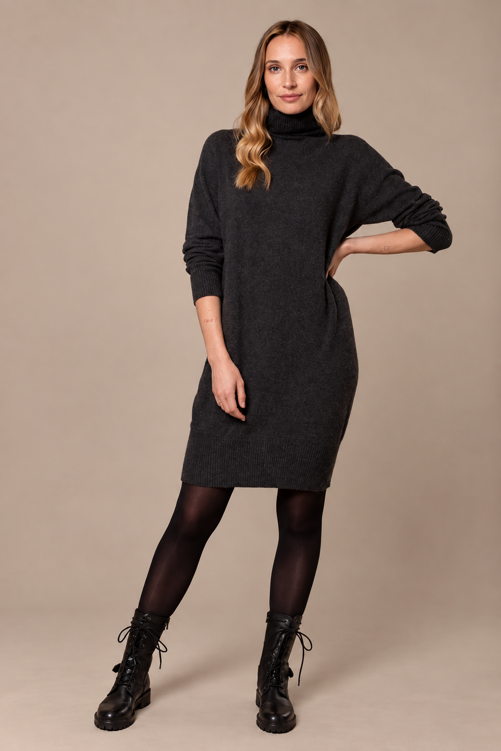 Elara Turtleneck Knit Dress