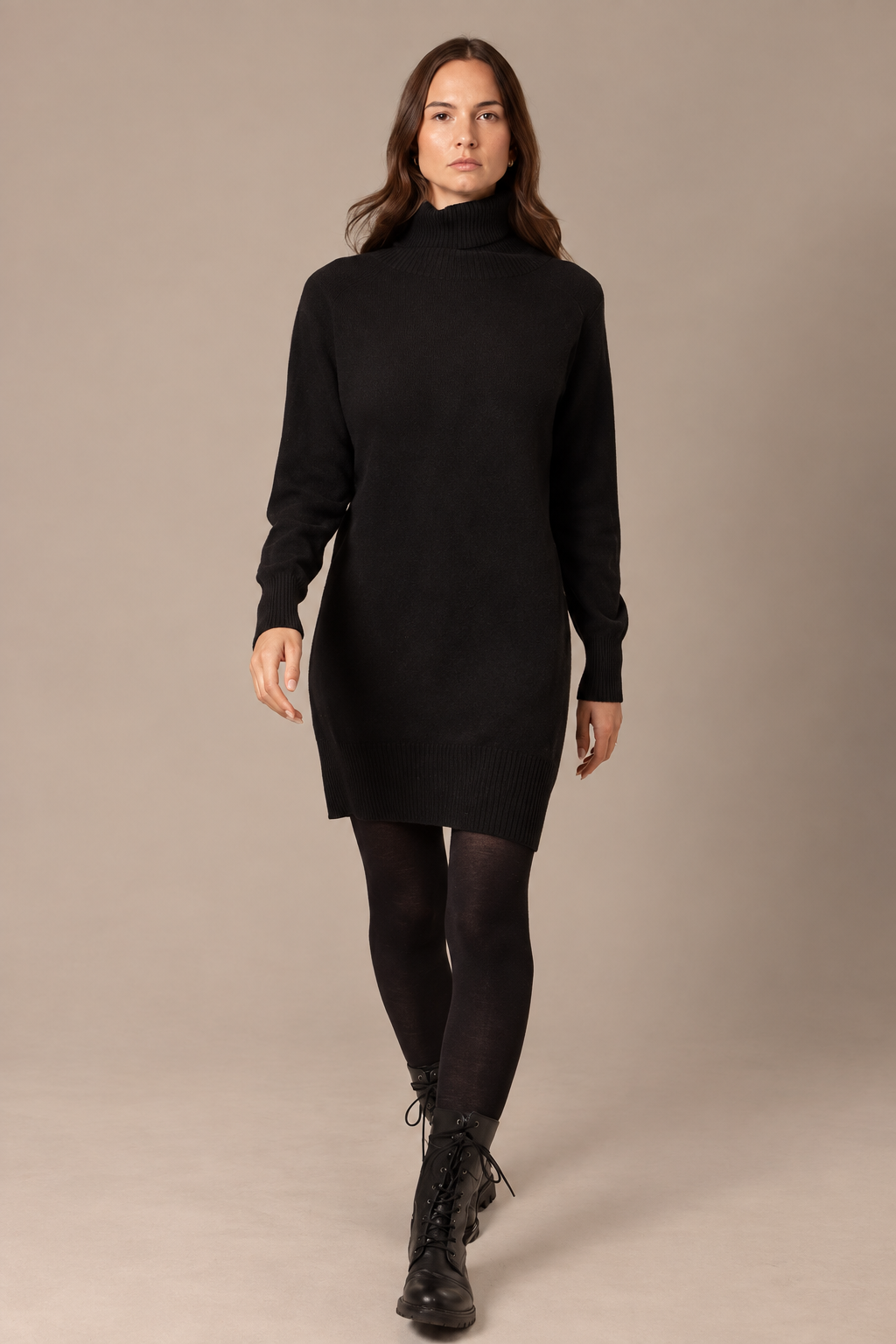 Elara Turtleneck Knit Dress