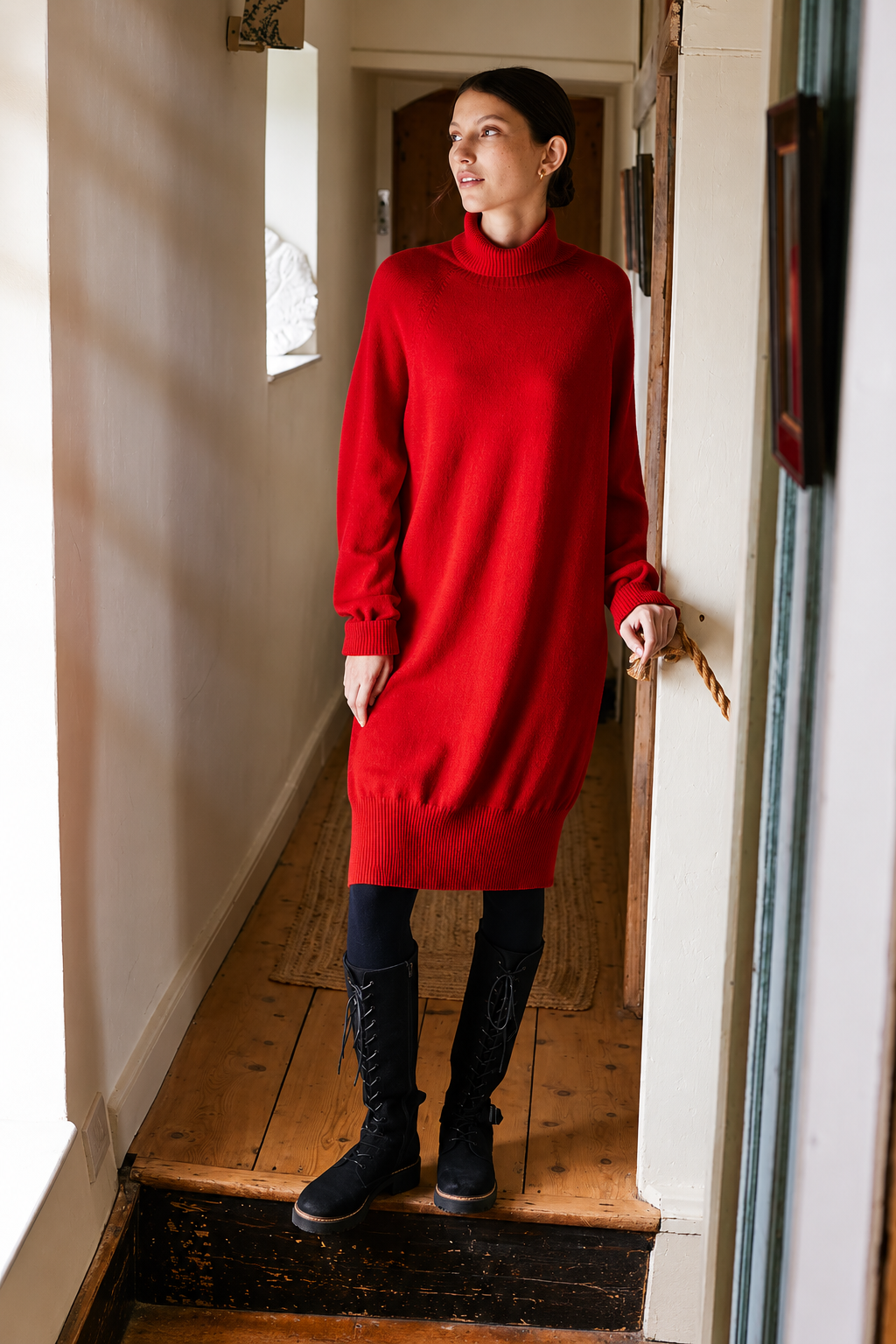Elara Turtleneck Knit Dress
