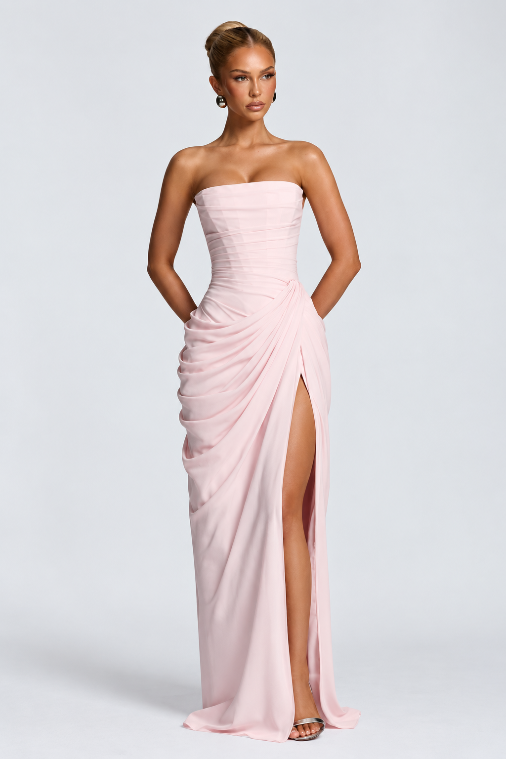 Serena Draped Corset Maxi Dress