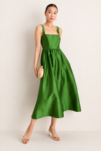 Square Neck Midi Dress