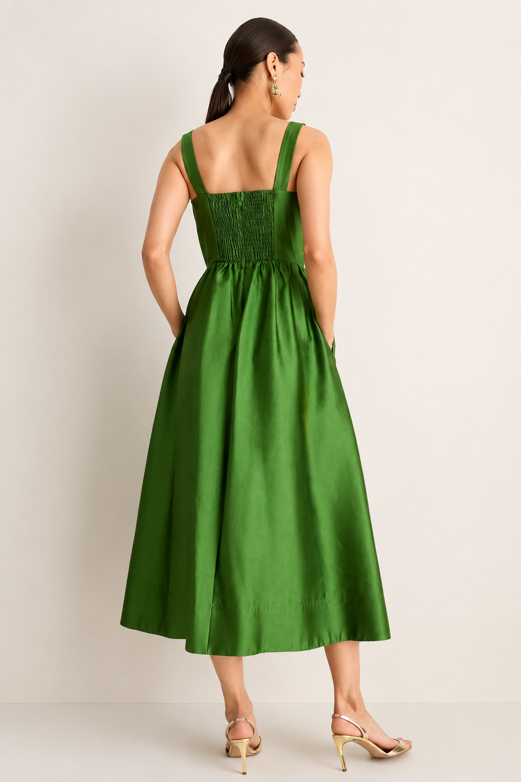 Square Neck Midi Dress
