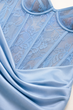 Strapless Lace Corset Maxi Dress