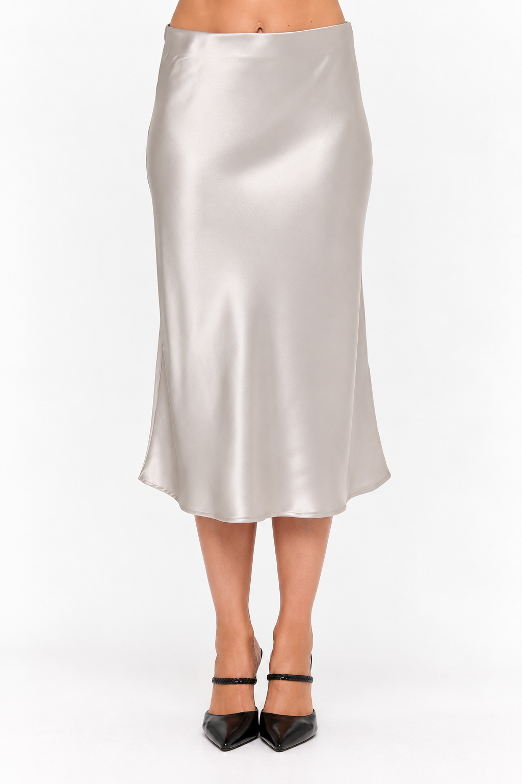 Satin Midi Skirt
