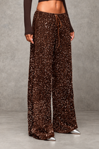 Sequin Wide-Leg Pants