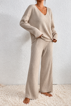 Ribbed Knit Lounge Set