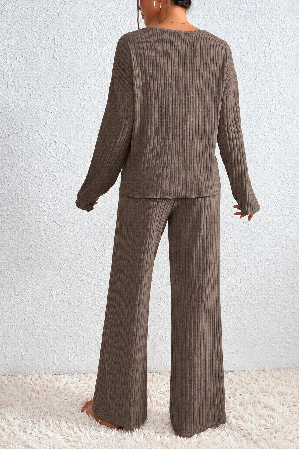 Ribbed Knit Lounge Set