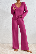 Ribbed Knit Lounge Set