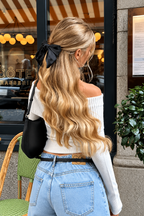Off-Shoulder Ribbed Knit Sweater