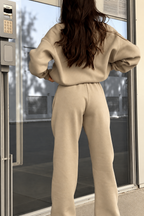 Relaxed Sweatshirt and Straight-Leg Pants Set