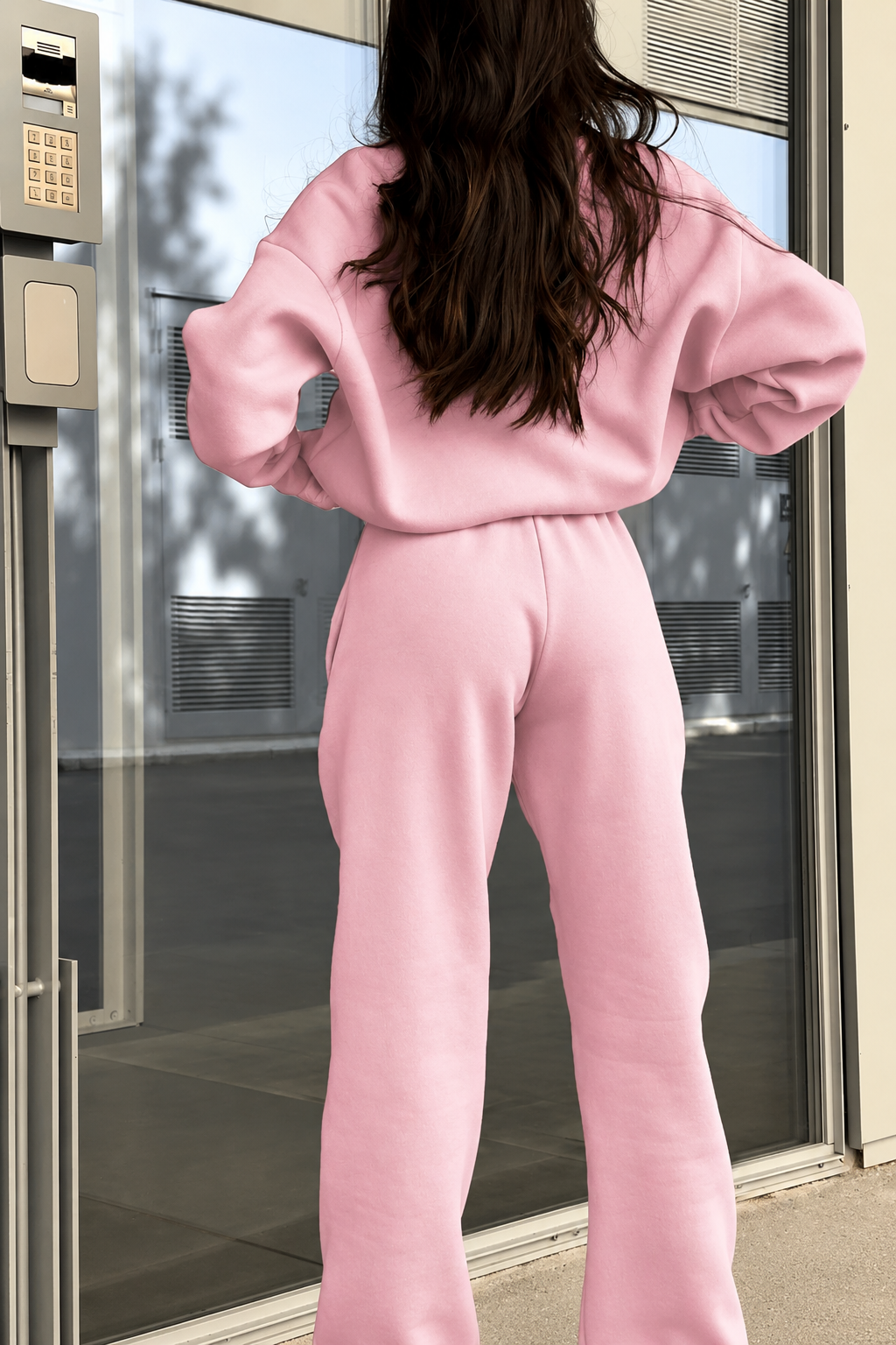 Relaxed Sweatshirt and Straight-Leg Pants Set