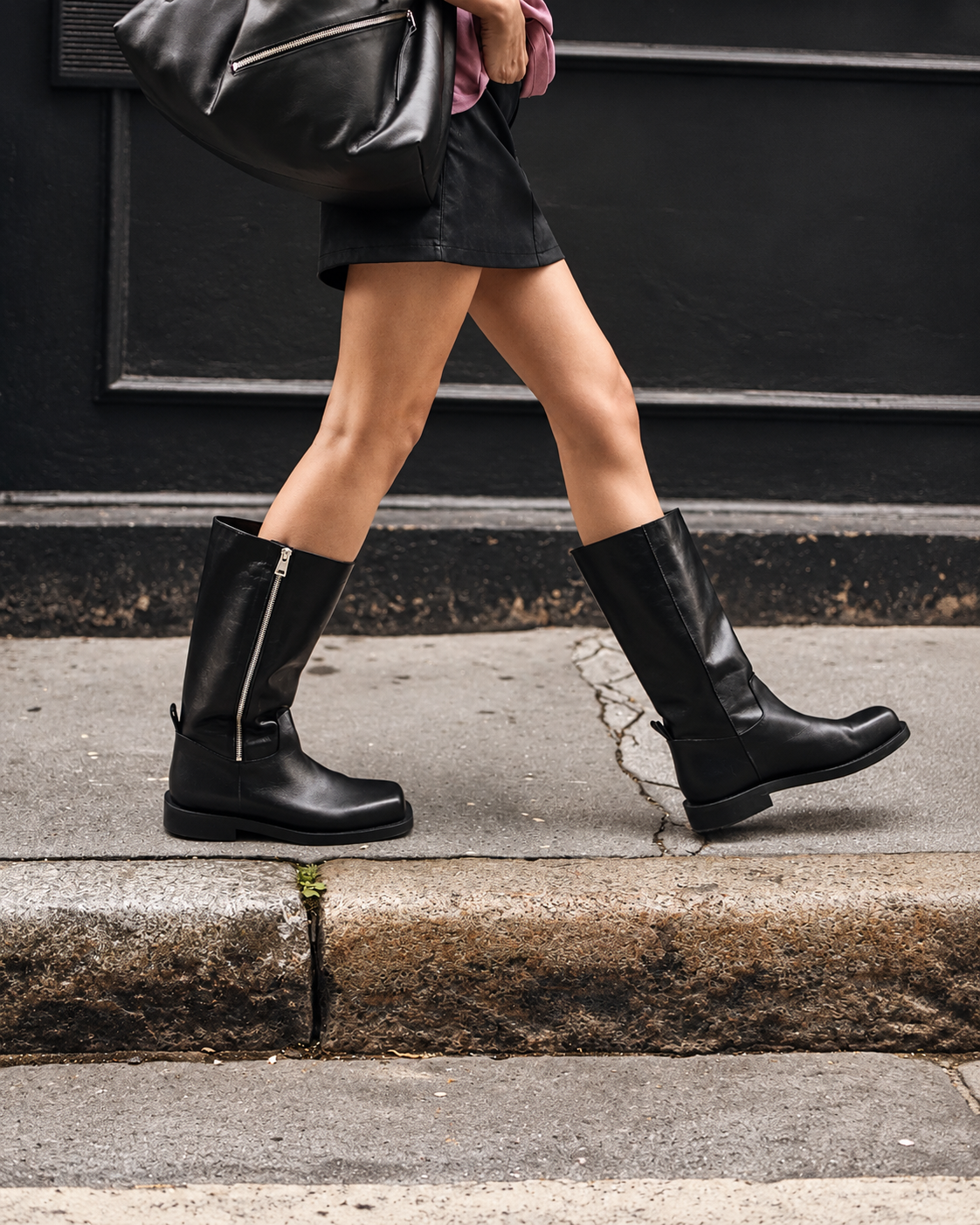 Knee-High Side Zip Boots