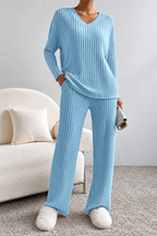 Ribbed Knit Lounge Set