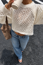 Open-Back Knit Sweater