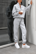 Relaxed Sweatshirt and Straight-Leg Pants Set