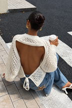 Open-Back Knit Sweater