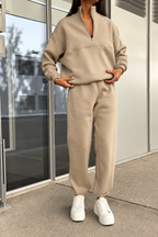 Relaxed Sweatshirt and Straight-Leg Pants Set