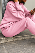 Relaxed Sweatshirt and Straight-Leg Pants Set