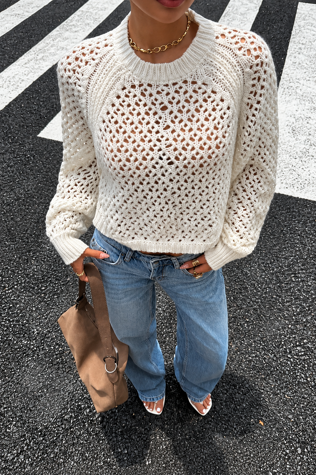 Open-Back Knit Sweater
