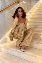 Sequin Wide-Leg Trousers