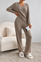 Ribbed Knit Lounge Set