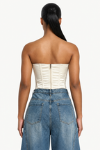 Sequin Strapless Corset Top