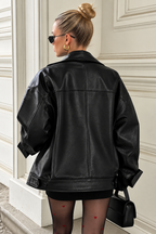 Mila Oversized Leather Jacket