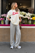 Sequin Wide-Leg Trousers