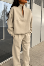 Relaxed Sweatshirt and Straight-Leg Pants Set