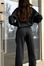 Relaxed Sweatshirt and Straight-Leg Pants Set